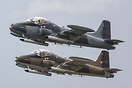 Pair of Strikemasters departing Linton On Ouse last ever Family day be...
