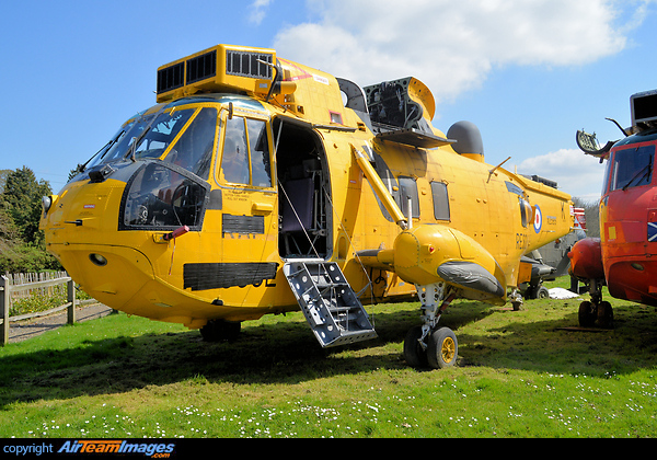 Ex RAF Search and Rescue Sea King awaiting its fate at a yard near Gatwick Airport Westland Sea King HAR.3