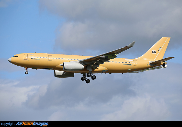 A new Airbus A330 MRTT arriving at Manchester for painting by Air Livery. The aircraft is destined for the Republic of Singapore Air Force. Airbus A330-243 MRTT