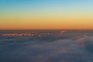 final approach for Runway 26R in foggy conditions.