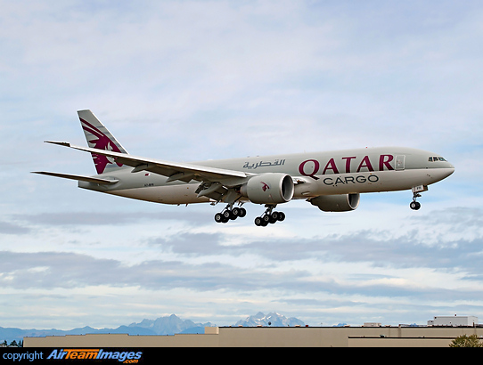 Qatar Cargo's latest 777 Freighter on her first flight Boeing 777-FDZ