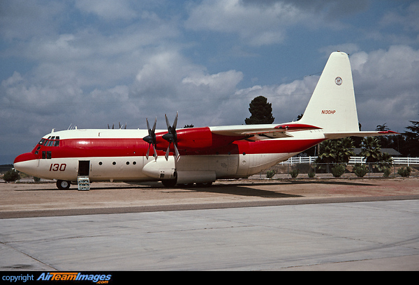 Written off in a crash on 17th June 2002, when both wings separated whilst fire fighting. Lockheed C-130A Hercules