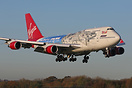 'The Falcon' - this Virgin Atlantic Boeing 747-400 has been painted in...