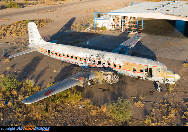 A classic airliner slowly rotting in the desert but now with graffiti. Gila River doesn't seem to be operational as an airfield but is still accessible by car. Taken with a drone Douglas DC-7B
