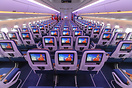 Economy class cabin of Aeroflot's  first Airbus A350