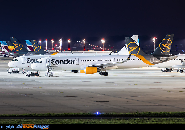 Parts of Condor's midrange fleet got stored at Dusseldorf airport due to reduced demand caused by the coronavirus crisis. Airbus A321-211