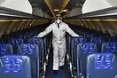 Israir Airlines crew members operating a flight from Rome to Tel Aviv....