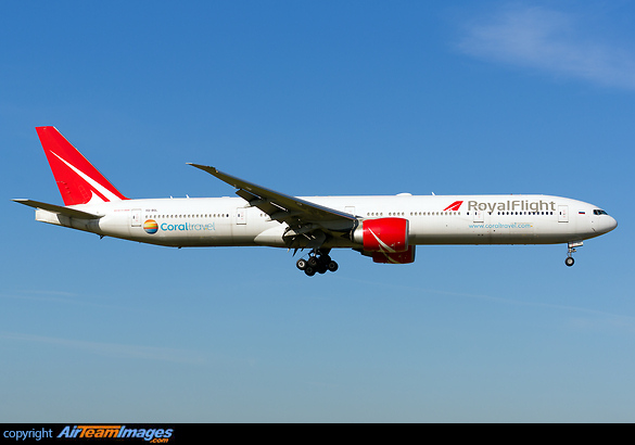 Royal Flight 777-300 VQ-BGL is one of many passenger aircraft being used to transport cargo of PPE amid the Covid-19 coronavirus pandemic Boeing 777-31H/ER