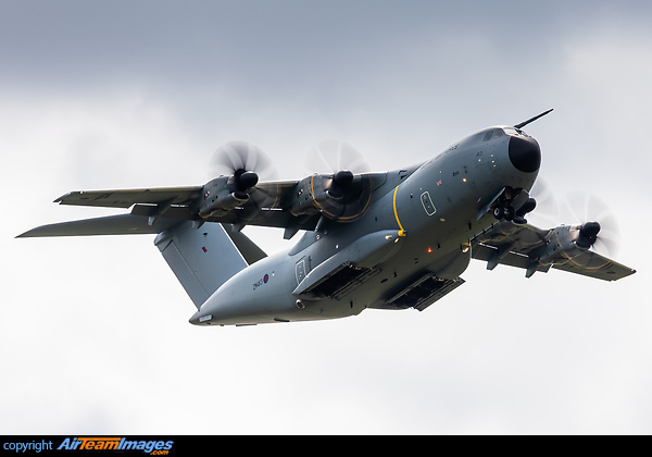 Low approach and go-around as part of a training flight. Largest aircraft to visit Shoreham. Airbus A400M Atlas C1