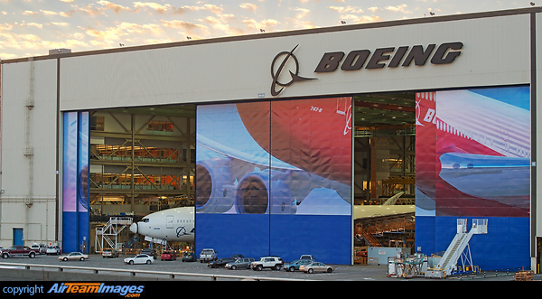 Third Boeing 777-9X almost ready to be pulled out of the factory. This will be delivered to Lufthansa as D-ABTE Boeing 777-9X