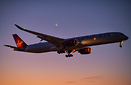 Virgin Atlantic's A350-1000 G-VJAM, named "Queen of Hearts" seen here ...