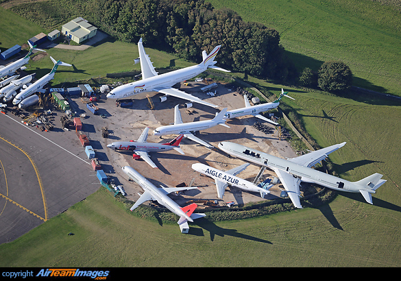The aircraft scrapping area at Cotswold. Cotswold Aircraft Scrapping