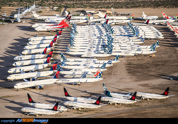 Stored fleets at Pinal Airpark waiting the call to come back to the skies. Pinal Airpark Aircraft Storage