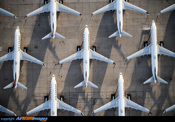 Air Canda Stored 737-8 MAXs at MZJ standing ready to receive the call to come back to the skies. Boeing 737-8 MAX Storage