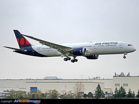 Air Premia, South Korea's new low cost airline's first Boeing 787 Dreamliner on her first flight Boeing 787-9 Dreamliner