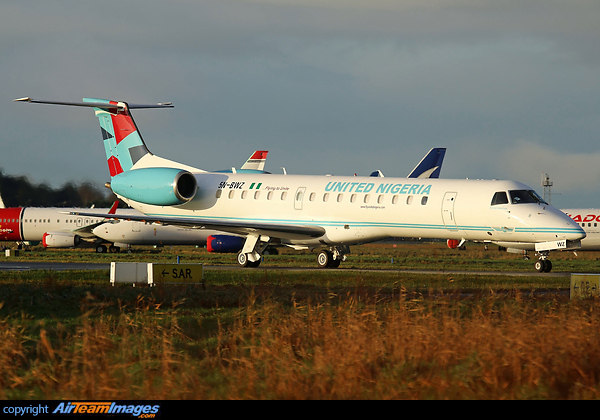 5N-BWZ is the second ERJ-145 for new operator United Nigeria, who plan to begin services during December 2020 from Enugu to Port Harcourt, Abuja and Lagos.
Seen taxiing for departure to Algiers and Lagos on its delivery flight. Embraer ERJ-145LR