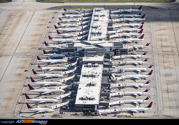 Notice the absence of GSE. This terminal was closed for many months during peak pandemic and planes were parked short term here. Atlanta Aircraft Storage