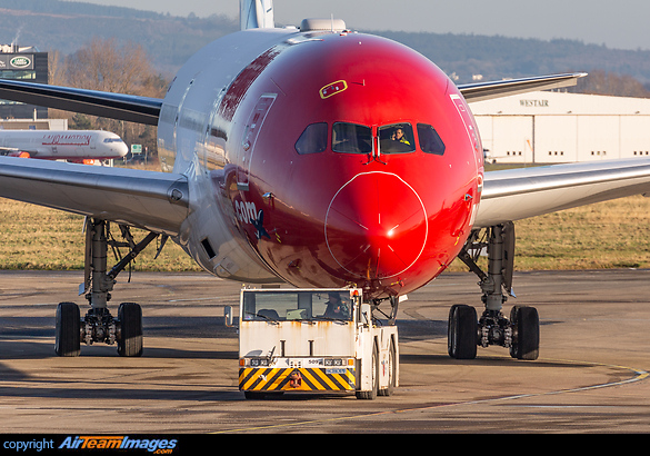 G-CKOF Norwegian 787-9 under tow during ongoing maintenance as part of it's storage in Shannon. Boeing 787-9 Dreamliner