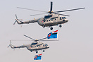 Indian Air Force Mil Mi-17V5s flying in formation over the Parade Grou...