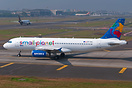 One of 2 leased A320s from Small Planet Airlines of Poland (SP-HAG and...