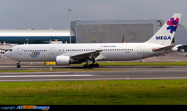 Operating as a Charter Flight from Male to Mumbai for the first time ever, Mega Maldivian B767-300, 8Q-MEF vacating via November8 after arriving under contrasting weather conditions. Boeing 767-306/ER