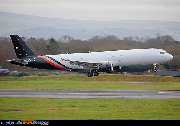 Former Thomas Cook aircraft now converted for cargo operations. This aircraft will become G-POWY, the first Airbus A321P2F (passenger to freighter) for Titan Airways. Airbus A321-211(P2F)