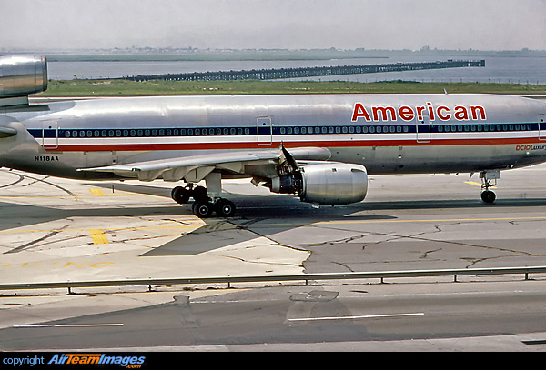 Taxiing back to stand after number 3 engine exploded on attempted take off. McDonnell Douglas DC-10-10