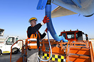 From the lavatory, the waste travels through the planes pipes to the ...