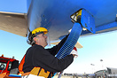 From the lavatory, the waste travels through the planes pipes to the ...