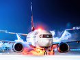 De-icing before departure to Montreal