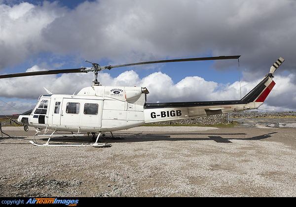 Heli lift services parked up as Windy Conditions stopped work lifting stones onto the remote Yorkshire Moorland Bell 212