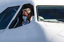 Pilot wearing a mask