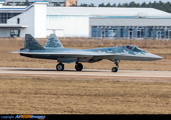 First serial produced Su-57. The Russian military is expected to receive 76 Su-57 fighters by 2028. Sukhoi Su-57