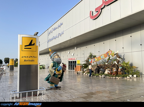 With Nowrooz Decoration in front of Terminal Kish Island Airport