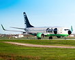 The first ever flight from Flair's new base in Kitchener-Waterloo taxi...