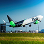 Flair's first ever 737 MAX departing Toronto on their third flight wit...
