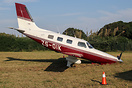 Aborted take off. Nose wheel broke off in the grass/soft soil. No inju...