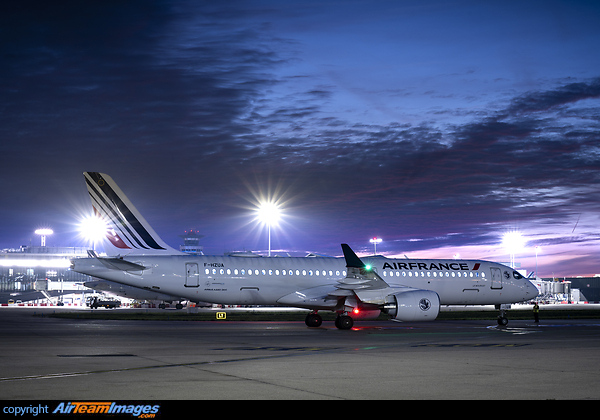 First Air France A220 coming to Paris Orly airport, as part of crew training before entering service Airbus A220-300