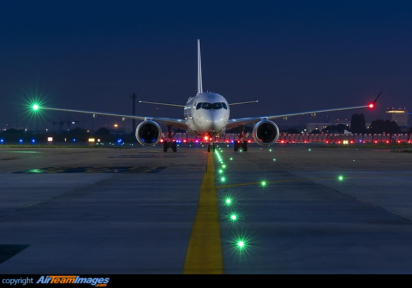 First Air France A220 coming to Paris Orly airport, as part of crew training before entering service Airbus A220-300