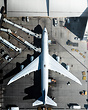 The Lufthansa 747-8i parked at the Tom Bradley International Terminal ...