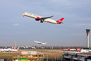 BA1 and VS3 synchronised takeoff to mark the reopening of the United S...