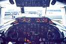 ex Channel Airways, cockpit section was displaysd at the visitors terr...