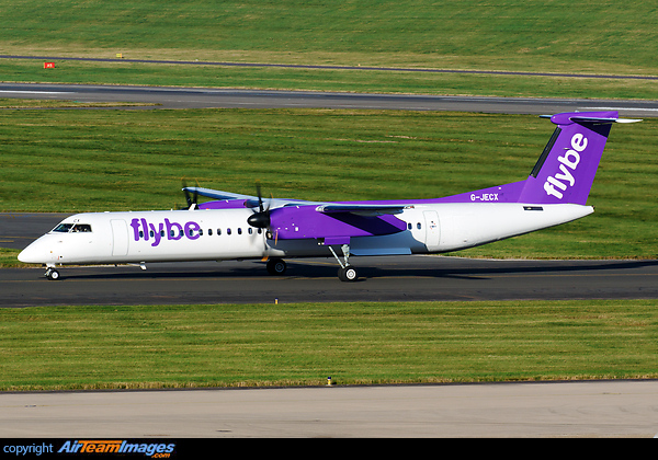 The new Flybe visits Birmingham, its new headquarters, prior to re-launching operations Bombardier Dash 8-402Q