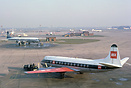 In the background a DC 7 of Persian air Services