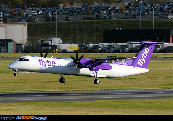 The new Flybe visits Birmingham, its new headquarters, prior to re-launching operations Bombardier Dash 8-402Q