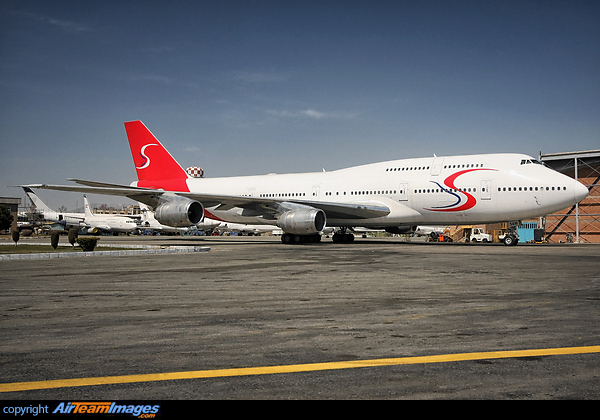 This jumbo came to THR airport under title of Al-Sayegh Group for Iran Air but never joined Iran Air fleet. Ex VH-EBW(Qantas) Boeing 747-338