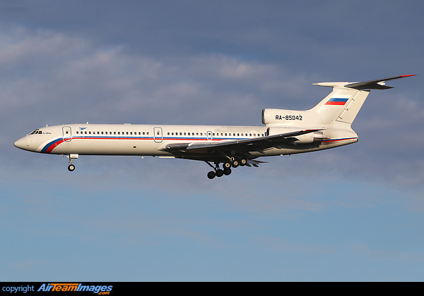 Arriving from GVA as RFF7543. Tupolev Tu-154M