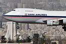 Ex. Iran Airforce (IRIAF) Boeing 742 in Saha Airlines livery.