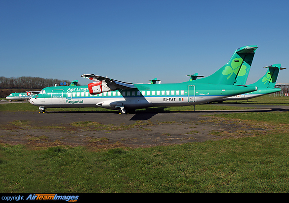 Part of the Aer Lingus Regional fleet parked at MGL. ATR 72-600