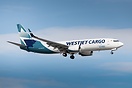 Delivery flight for the first converted freighter aircraft for WestJet...